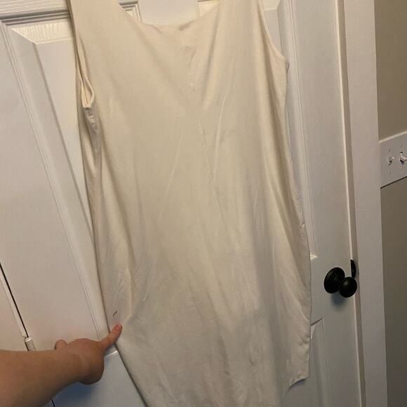 PERUVIAN Connection Dress Pima Cotton Tank Cream Double Layer Casual Chic Boho - Picture 4 of 6